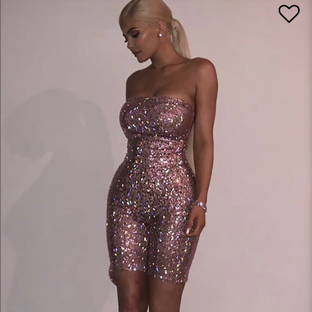 Fashion Nova Birthday Bash Sequin Romper